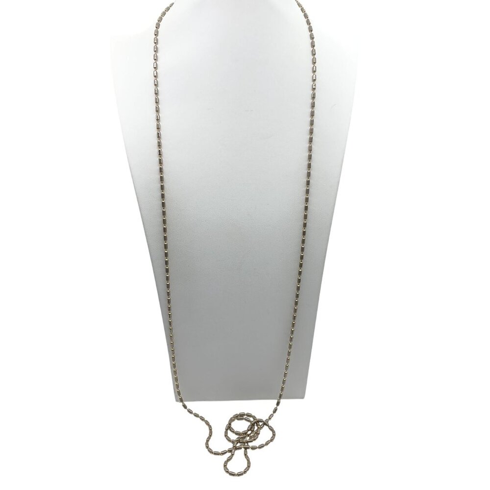 Vintage Gold & Silver-Tone Bead Chain Necklace